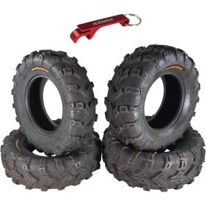 imageKenda Bear Claw EVO ATV UTV All Terrain Mud Bearclaw Tires with Bottle Opener Keychain 4 Pack Set 28x914 Front 28x1114 Rear28x914 Front 28x1114 Rear