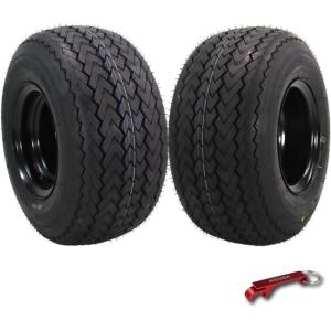 imageKenda HoleN1 K389 18x858 Golf Cart Tire with 4Ply Rating ampamp PreAssembled SemiGloss Black Wheel with Keychain  Hole in one 188584Pack18x858 Black 2 Pack