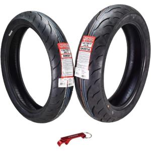 imageKenda KM1 KM001 12070ZR17 Front 58W ampamp 18055ZR17 Rear 73W Tires for Sport Touring Motorcycles Radial with HighSpeed Stability ampamp Excellent Wet Grip wKeychain 1207017 1805517 2Pack1107017 F 1407017 R