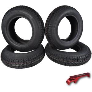 imageKenda K399 2056510 Loadstar Trailer Tire Bias 4 Ply Tire for Superior Towing Performance with Enhanced Stability for Utility Trailers Cargo Trailers and Boats with Kenda Keychain 2 PackST20575D15 4 Pack