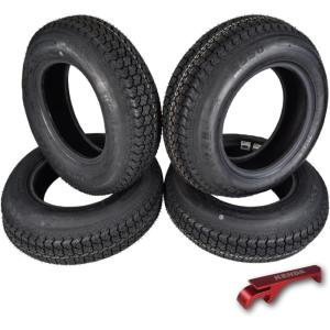 imageKenda K399 2056510 Loadstar Trailer Tire Bias 4 Ply Tire for Superior Towing Performance with Enhanced Stability for Utility Trailers Cargo Trailers and Boats with Kenda Keychain 2 PackST20575D14 4 Pack