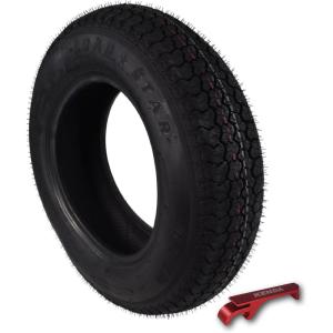 imageKenda K399 2056510 Loadstar Trailer Tire Bias 4 Ply Tire for Superior Towing Performance with Enhanced Stability for Utility Trailers Cargo Trailers and Boats with Kenda Keychain 2 PackST20575D15 Single