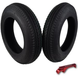 imageKenda K399 2056510 Loadstar Trailer Tire Bias 4 Ply Tire for Superior Towing Performance with Enhanced Stability for Utility Trailers Cargo Trailers and Boats with Kenda Keychain 2 Pack48012 4 Ply 2 Pack