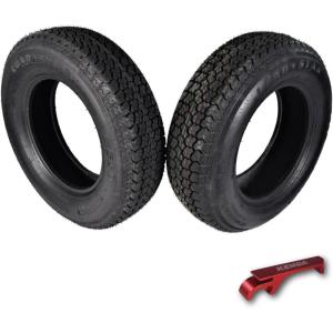 imageKenda K399 2056510 Loadstar Trailer Tire Bias 4 Ply Tire for Superior Towing Performance with Enhanced Stability for Utility Trailers Cargo Trailers and Boats with Kenda Keychain 2 PackST20575D14 2 Pack