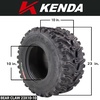 image:imageKenda Bearclaw K29922x711 Front Tire for All Terrain ATV UTV and Side by Side SxS Vehicles  6Ply  Bear Claw 22x7x11 with Kenda Keychain23x811  23x1010